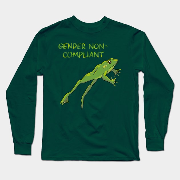 Gender Non-Compliant Frog Long Sleeve T-Shirt by sophielabelle